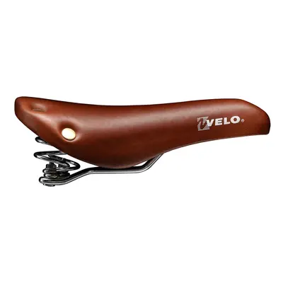 Saddle with leather spring + rivet VELO