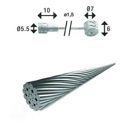 Brake cable with double connection XLC br-x86 2250 mm