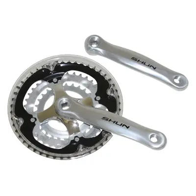 Aluminum mountain bike crankset P2R 7-8V. 170 mm 48-38-28