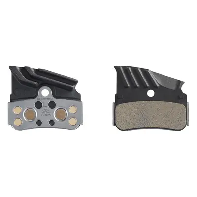 Pair of metal bicycle brake pads with fin and spring Shimano N04C-MF