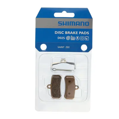 Pair of metal bicycle brake pads and spring with split pin Shimano D02S-MX