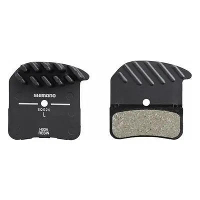 Resin bicycle brake pads with fin and spring with cotter pin Shimano H03A-RF (x2)