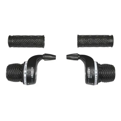 Mountain bike shifter with pair of liners - twist grip P2R Indexe Type Gripshift 7 V