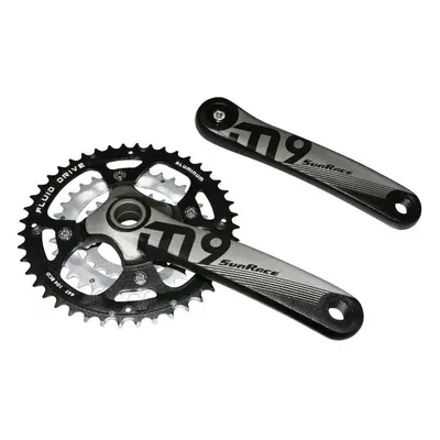 Integrated aluminium mountain bike crankset with cup Sunrace Ms954 9-10V. 175 mm 44-32-22