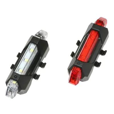 Bike light kit usb lens on handlebar-seatpost 5 leds 2 functions P2R