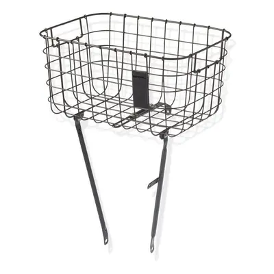 Front bike basket steel mesh with supports Basil Robin