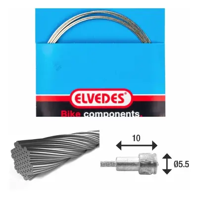 Brake cable 7x7 stainless steel wires ø1,5mm with v-nipple ø5,5x10 Elvedes