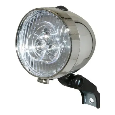 Front battery light on fork led chrome delivered with 3 batteries aaa P2R Retro