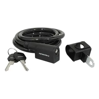 Spiral bike lock with key and holder P2R