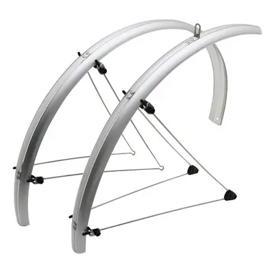 Pair of city-vtc mudguards with classic stainless steel fixing Stronglight road 28''