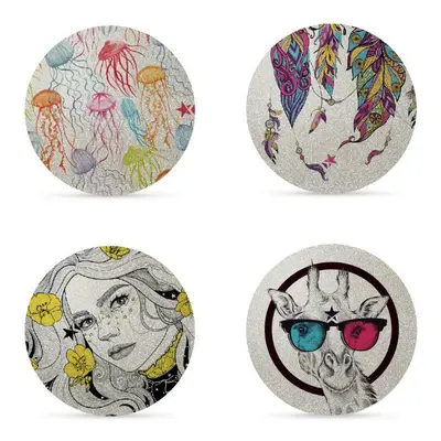 4 reflective, tear-proof, repositionable stickers Myflash flash girl power