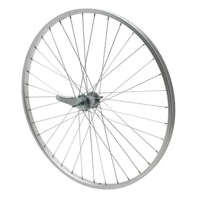 Rear city bike wheel with steel hub and aluminum retropedalage Velox torpedo 1v.