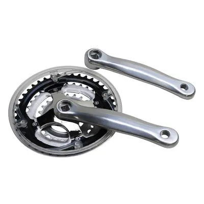 Aluminium mountain bike crankset with chain guard P2R 7-8V. 170 mm 42-34-24