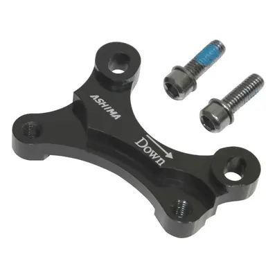 Disc brake adapter for mountain bike with standard caliper on fork with disc and on frame Brakco