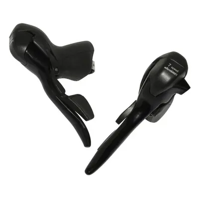 Pair of shimano compatible triple aluminum road shifters Microshift