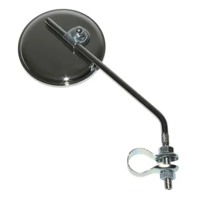 Left or right round steel bicycle mirror with adjustable collar Newton