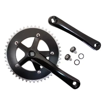 Aluminium road crankset P2R Fixie 3.30 165 mm 46D. D130 mm (Singlespeed)