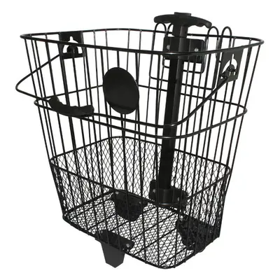 Front and back steel wire basket with hook on luggage rack and folding handle P2R