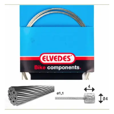 Transmission cable 1x19 stainless steel wires ø1,1mm with head ø4x4 Elvedes