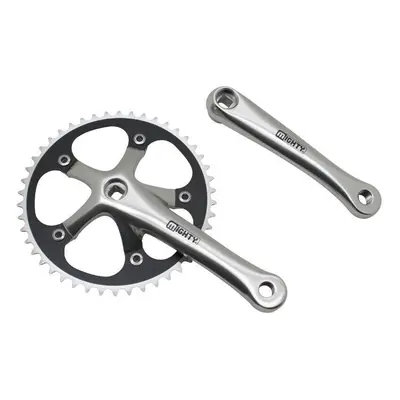 Aluminium road crankset P2R Fixie 3.30 165 mm 46D. (Fixie - Singlespeed) Diam. 130 mm