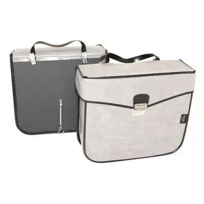 Pair of rear side bike panniers vintage - hook fastening - leather effect Sportfabric S17 33 x 1