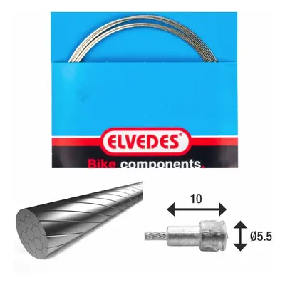 Brake cable 1x19 wires stainless slick ø1,5mm v-head ø5,5x10 Elvedes