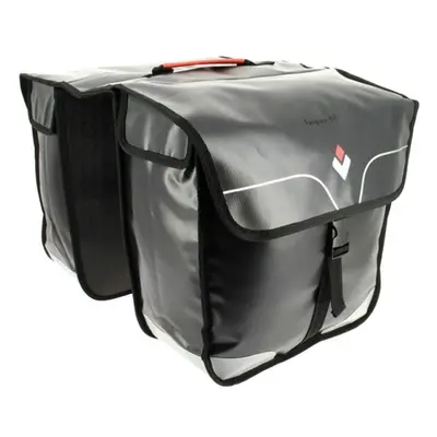 Waterproof double rigid bicycle rear bag with velcro fastening on luggage rack P2R Hapo-G