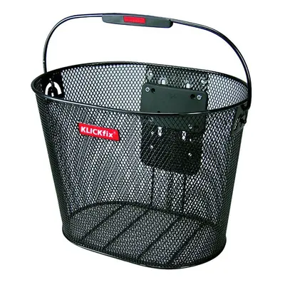 Front basket steel honeycomb with handlebar mounting with plastic plate Klickfix