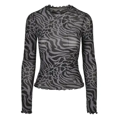 Women's long sleeve turtleneck top Urban Classics aop mesh