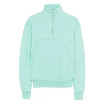 Sweatshirt 1/4 zip Colorful Standard Organic light aqua