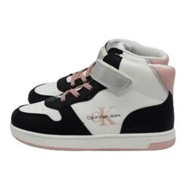 Lace-up/velcro Trainers for kids Calvin Klein black/white/pink