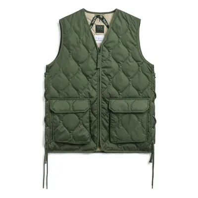 Sleeveless military jacket with laces and v-neck and zipper fastening Taion