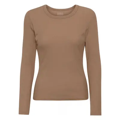 Women's long sleeve ribbed T-shirt Colorful Standard Organic sahara camel