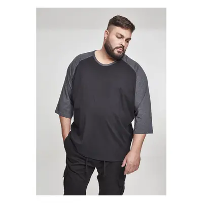 T-shirt large sizes Urban Classic contrat 3/4 leeve raglan