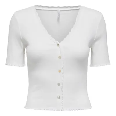 Women's short sleeve button down top Only onllaila