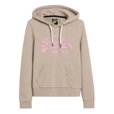 Metallic hooded sweatshirt for women Superdry Vintage Logo