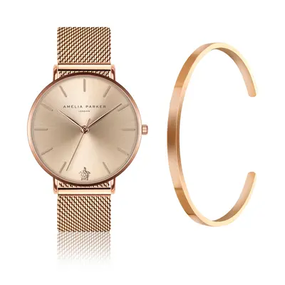 Watch and bracelet for women Amelia Parker Gold Sky