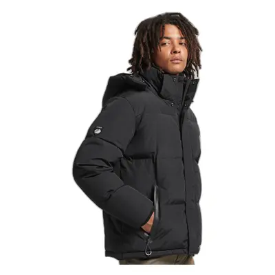 Hooded down jacket with checkerboard Superdry