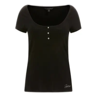 Women's T-shirt Guess Karlee Jewel Btn Henley