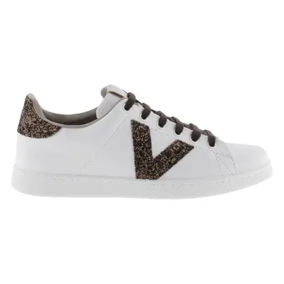 Women's leather and glitter effect low-top sneakers Victoria Berlin