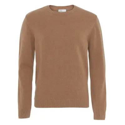 Wool round neck sweater Colorful Standard Classic Merino sahara camel