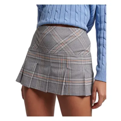 Semi-pleated skirt with checks for women Superdry