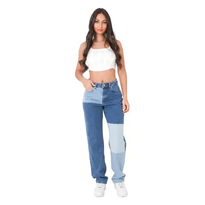 Women's tricolour patchwork jeans Sixth June