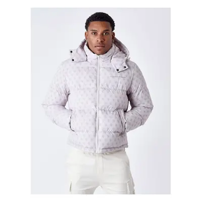 Hooded padded jacket with all-over monogram Project X Paris