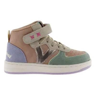 Leather-effect sneakers with elastic drawstring for kids Victoria Tiempo