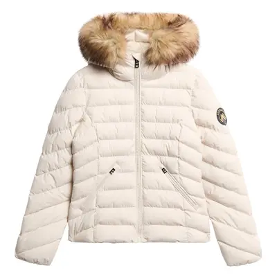 Women's padded down jacket Superdry Fuji Faux Fur