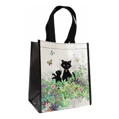 Recycled plastic tote bag kitten garden Kiub Bug Art