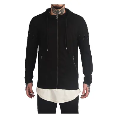 Hoodie with suede effect Project X Paris lace up