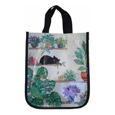 Recycled tote bag kitten plants Kiub Bug Art PM