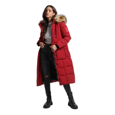 Long Puffer Jacket with faux fur trim Superdry Everest